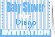 Baby Diego Shower Invitation card