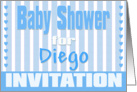 Baby Diego Shower Invitation card