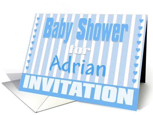 Baby Adrian Shower Invitation card (424769)