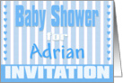 Baby Adrian Shower Invitation card