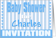 Baby Charles Shower Invitation card