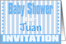 Baby Juan Shower Invitation card