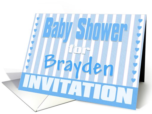 Baby Brayden Shower Invitation card (424772)