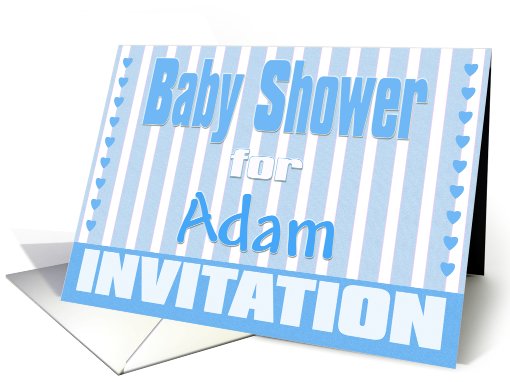 Baby Adam Shower Invitation card (424773)