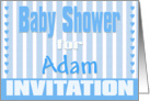 Baby Adam Shower Invitation card