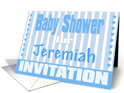 Baby Jeremiah Shower Invitation card (424775)