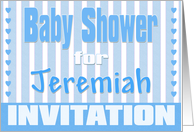 Baby Jeremiah Shower Invitation card