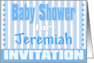 Baby Jeremiah Shower Invitation card