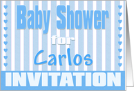 Baby Carlos Shower Invitation card