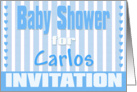 Baby Carlos Shower Invitation card