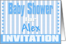 Baby Alex Shower Invitation card