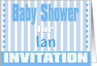 Baby Ian Shower Invitation card