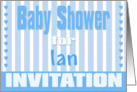 Baby Ian Shower Invitation card