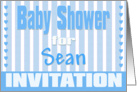 Baby Sean Shower Invitation card