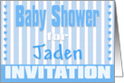 Baby Jaden Shower Invitation card