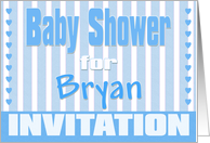 Baby Bryan Shower Invitation card