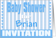 Baby Brian Shower Invitation card