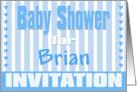 Baby Brian Shower Invitation card