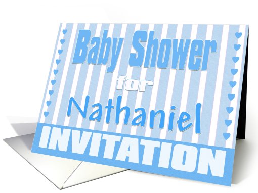 Baby Nathaniel Shower Invitation card (424792)