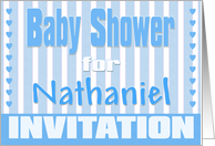 Baby Nathaniel Shower Invitation card