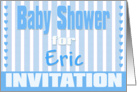 Baby Eric Shower Invitation card