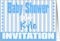 Baby Kyle Shower Invitation card