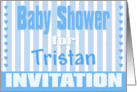 Baby Tristan Shower Invitation card