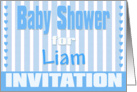 Baby Liam Shower Invitation card