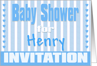 Baby Henry Shower Invitation card