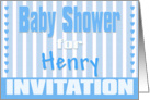 Baby Henry Shower Invitation card