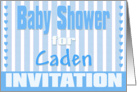 Baby Caden Shower Invitation card