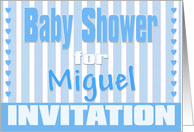 Baby Miguel Shower Invitation card