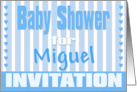 Baby Miguel Shower Invitation card