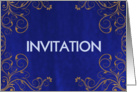 Gold & Blue Classy Invitation card