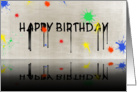 Happy Birthday Splatters card
