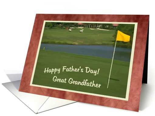 Great Grandfather, Happy Father's Day -GOLF- card (426201)