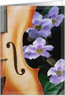 Violins and Flowers, Warm Thoughts of Love card