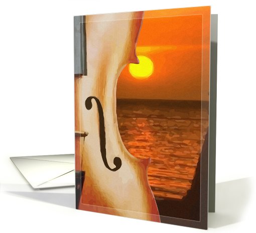 Soft Violins and the Sunset, Thinking of you card (427454)