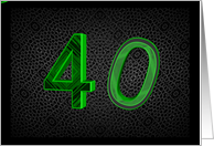 40th Birthday, It’s just a number card
