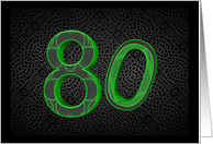 80th Birthday, It’s just a number card