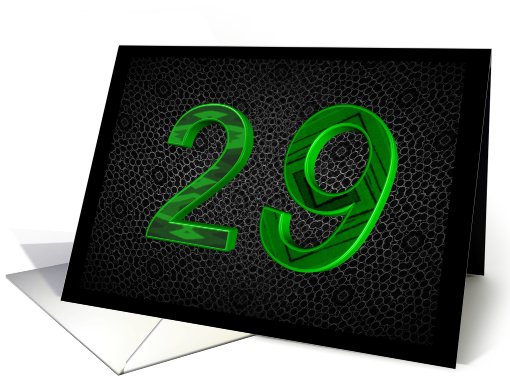 29th Birthday, It's just a number card (434123)