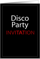 Invitation to a Disco Party card