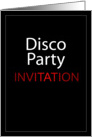 Invitation to a Disco Party card