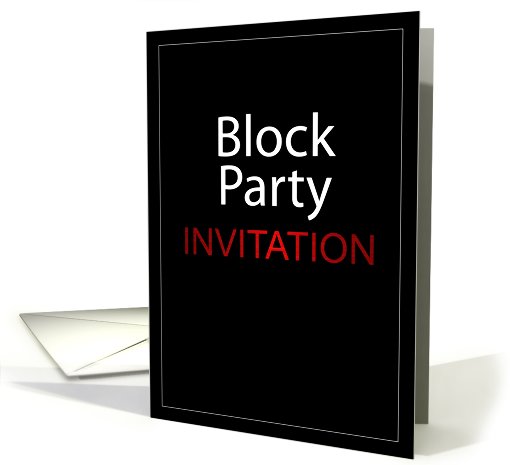 Invitation to a Block Party card (441237)
