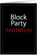 Invitation to a Block Party card