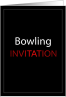 Invitation to a BowlingParty card
