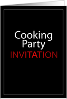Cooking Party Invitation card