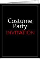 Costume Party Invitation card