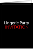 Lingerie Party Invitation card
