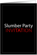 Slumber Party Invitation card